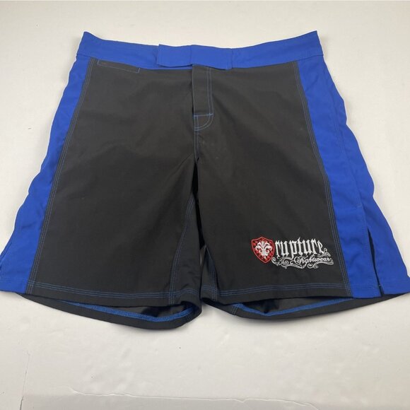 Tatami Fightwear Rapture MMA Grappling Jiu-Jitsu Shorts Men’s 38 Black Blue - Picture 1 of 10